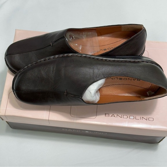Bandolino Women \'s Dark Brown Leather Shoes Loafers Size 6.5